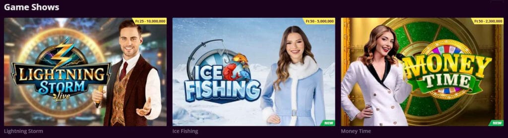 game shows games malina casino
