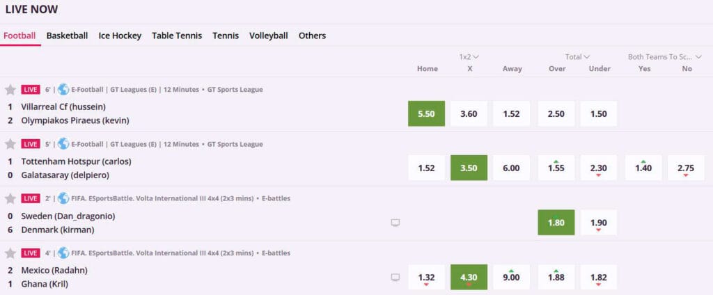 live bet malina casino